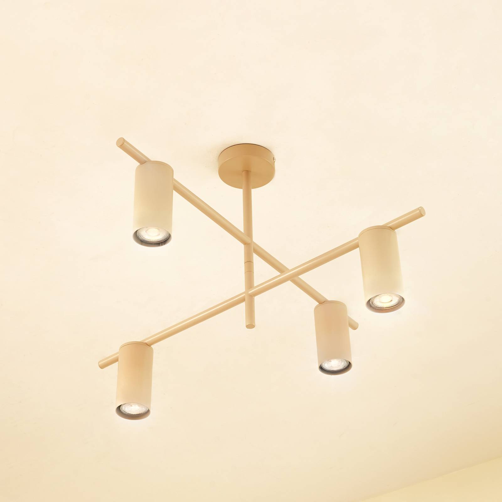 Lindby Deckenleuchte Marilou, beige, 4-flammig, Ø 70 cm Lindby Deckenleuchte Marilou, beige, 4-flammig, Ø 70 cm von LINDBY