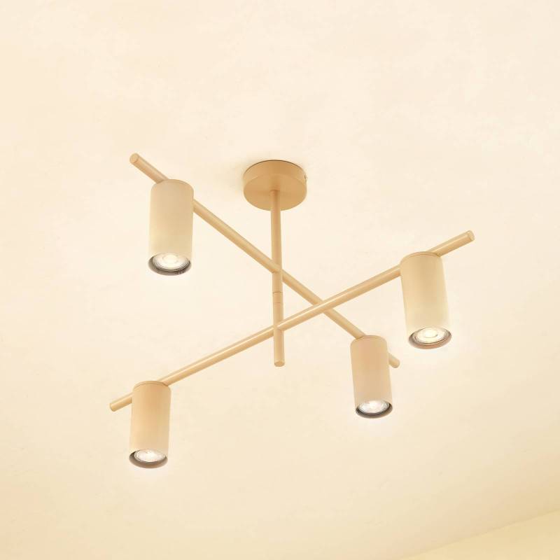 Lindby Deckenleuchte Marilou, beige, 4-flammig, Ø 70 cm von LINDBY