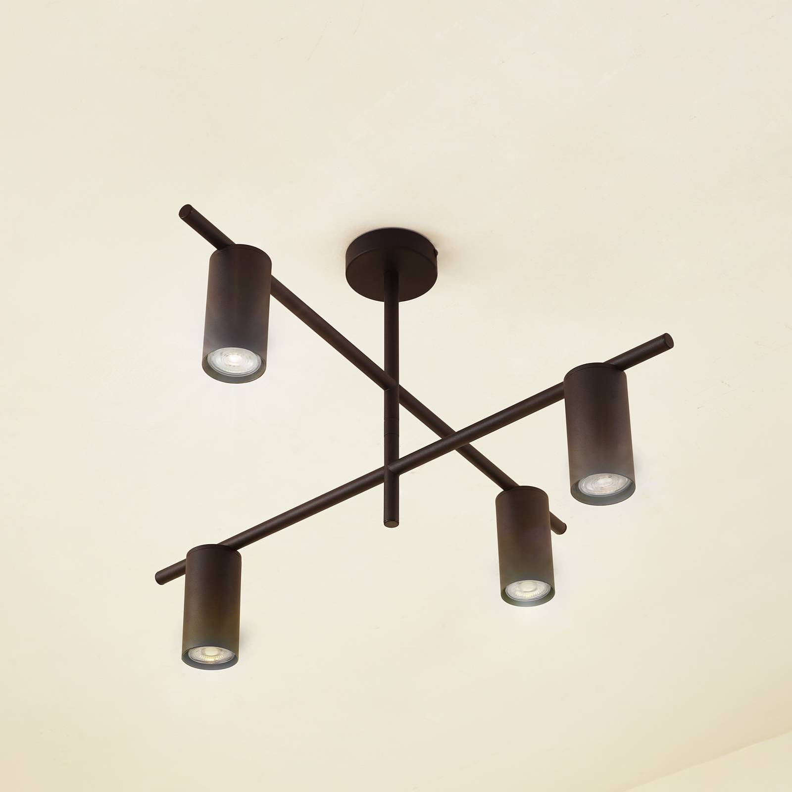 Lindby Deckenleuchte Marilou, schwarz, 4-flammig, Ø 70cm Lindby Deckenleuchte Marilou, schwarz, 4-flammig, Ø 70cm von LINDBY