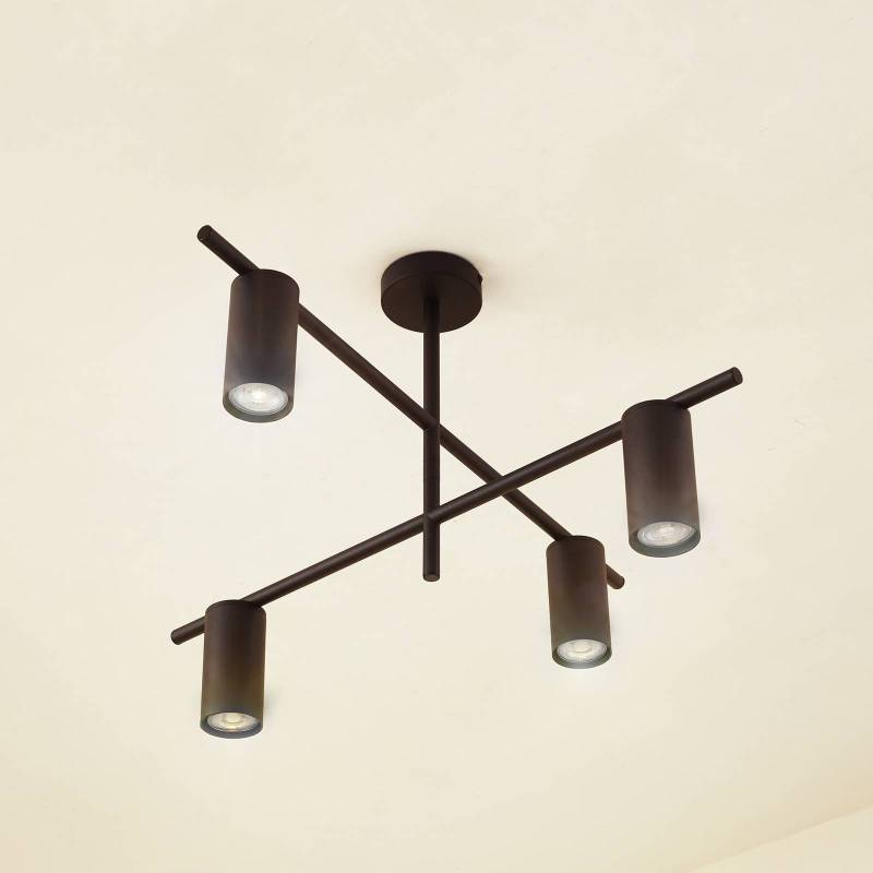 Lindby Deckenleuchte Marilou, schwarz, 4-flammig, Ø 70cm von LINDBY