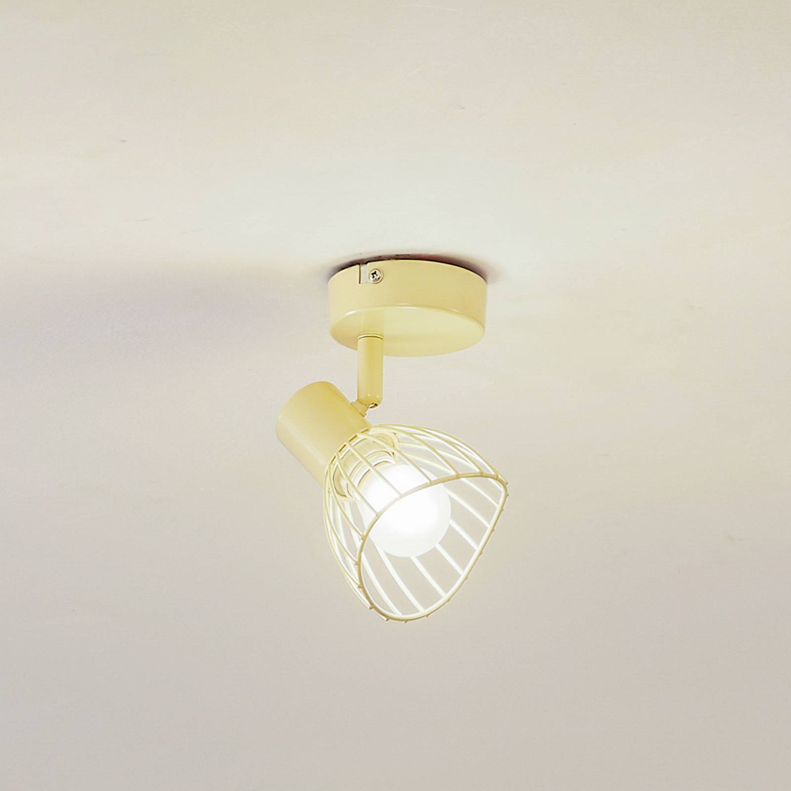 Lindby Deckenleuchte Piena, beige, 1-flg., Metall, Ø 93,cm Lindby Deckenleuchte Piena, beige, 1-flg., Metall, Ø 93,cm von LINDBY