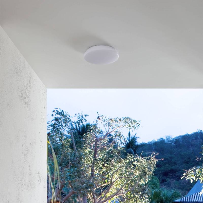 Lindby LED-Außendeckenleuchte Doki, 26 cm, weiß, Kunststoff von LINDBY