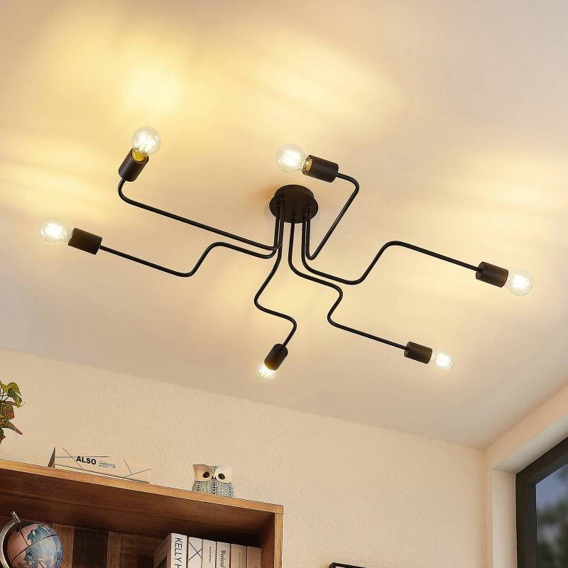 Lindby Deckenleuchte Elimar, 96 cm, 6-flammig, Metall, E27 von LINDBY