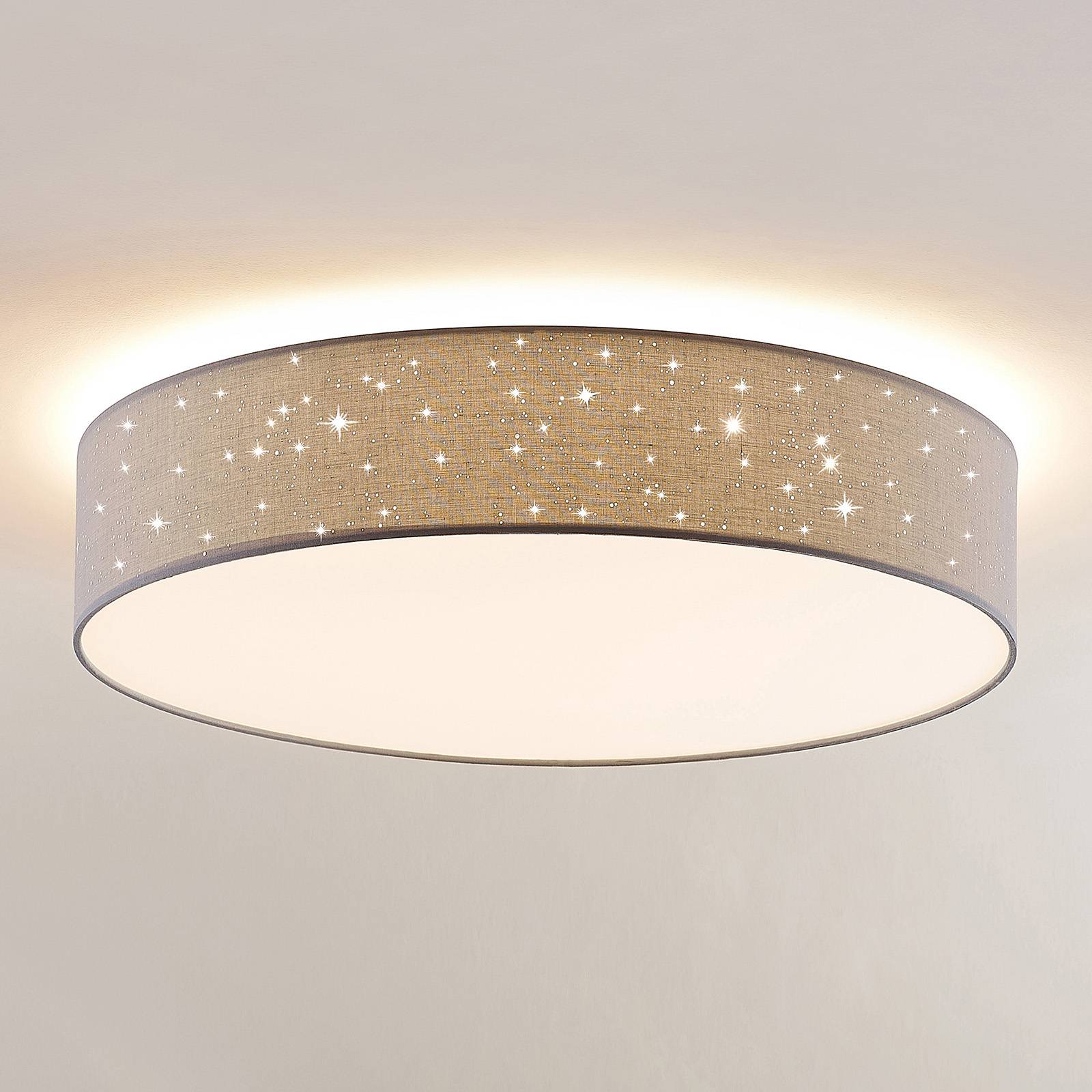 Lindby Ellamina LED-Deckenlampe, 60 cm, hellgrau von LINDBY