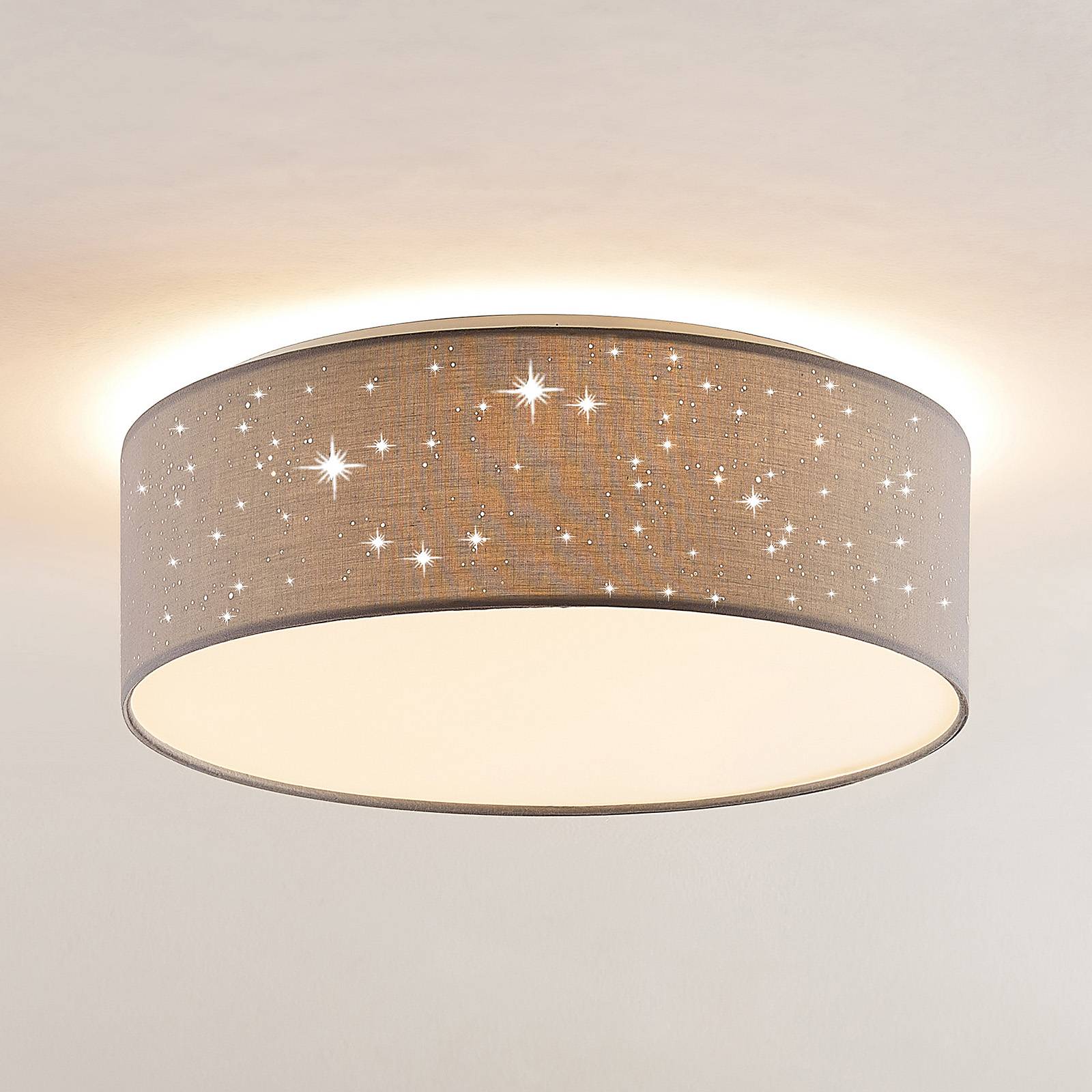 Lindby Ellamina LED-Deckenleuchte, 40 cm, hellgrau von LINDBY