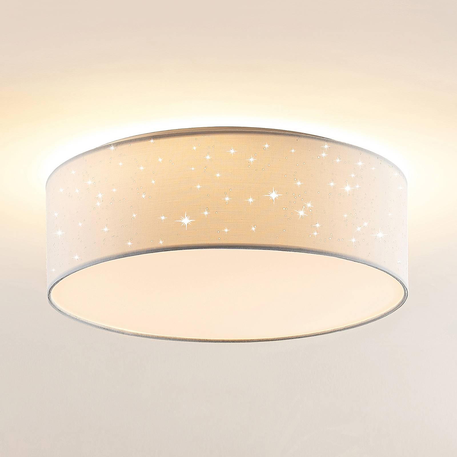Lindby LED-Deckenlampe Ellamina, 40 cm, weiß, Textil Lindby LED-Deckenlampe Ellamina, 40 cm, weiß, Textil von LINDBY