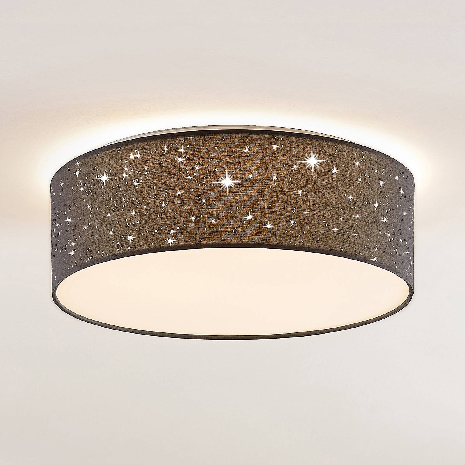 Lindby LED-Deckenlampe Ellamina, Ø 40 cm, dunkelgrau, Textil Lindby LED-Deckenlampe Ellamina, Ø 40 cm, dunkelgrau, Textil von LINDBY