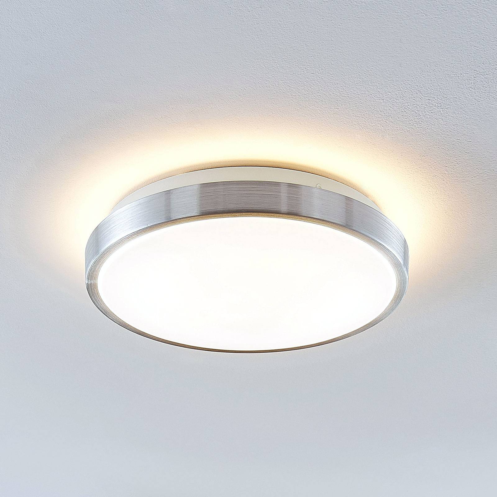 Lindby LED-Deckenlampe Emelie, Ø 27 cm, alufarben, Metall Lindby LED-Deckenlampe Emelie, Ø 27 cm, alufarben, Metall von LINDBY