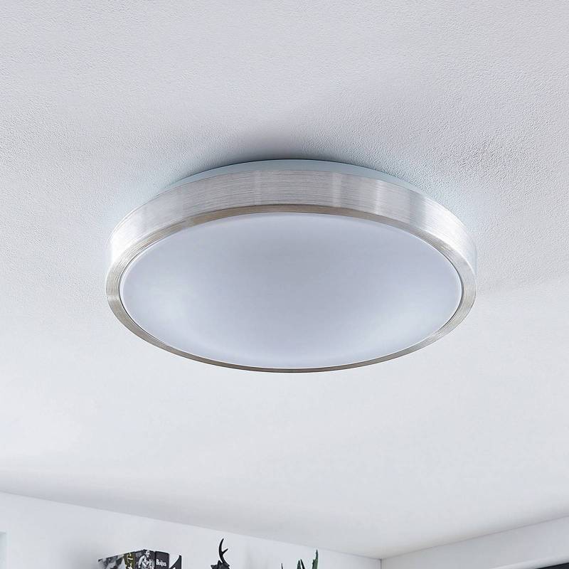 Lindby LED-Deckenlampe Emelie, Ø 42 cm, alufarben, Metall von LINDBY