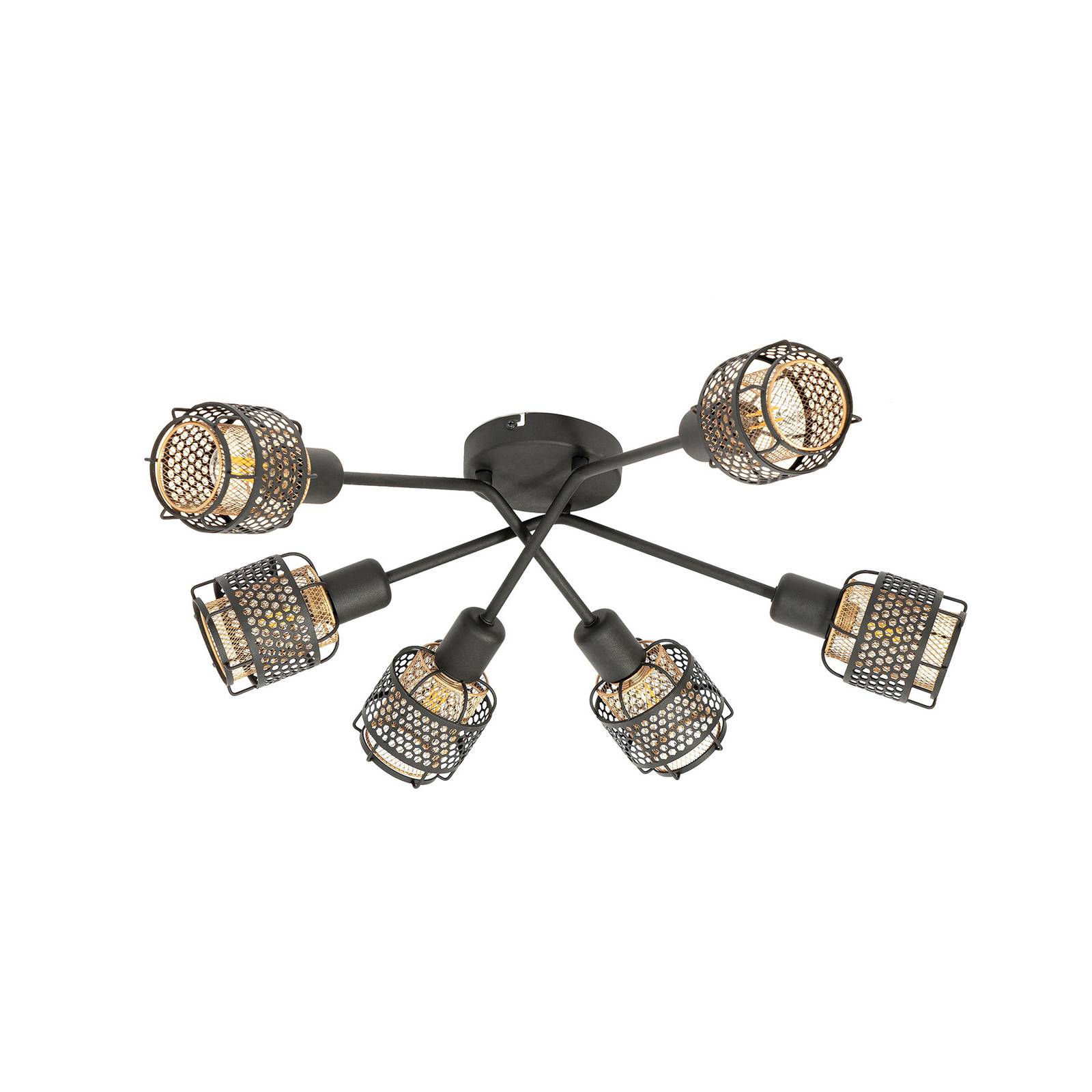 Lindby Eudoria Deckenlampe 6-flammig schwarz/gold Lindby Eudoria Deckenlampe 6-flammig schwarz/gold von LINDBY