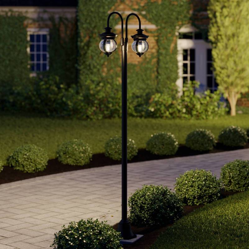 Lindby Außenleuchte Farley, 215 cm, 2-flammig, IP44, E27 von LINDBY