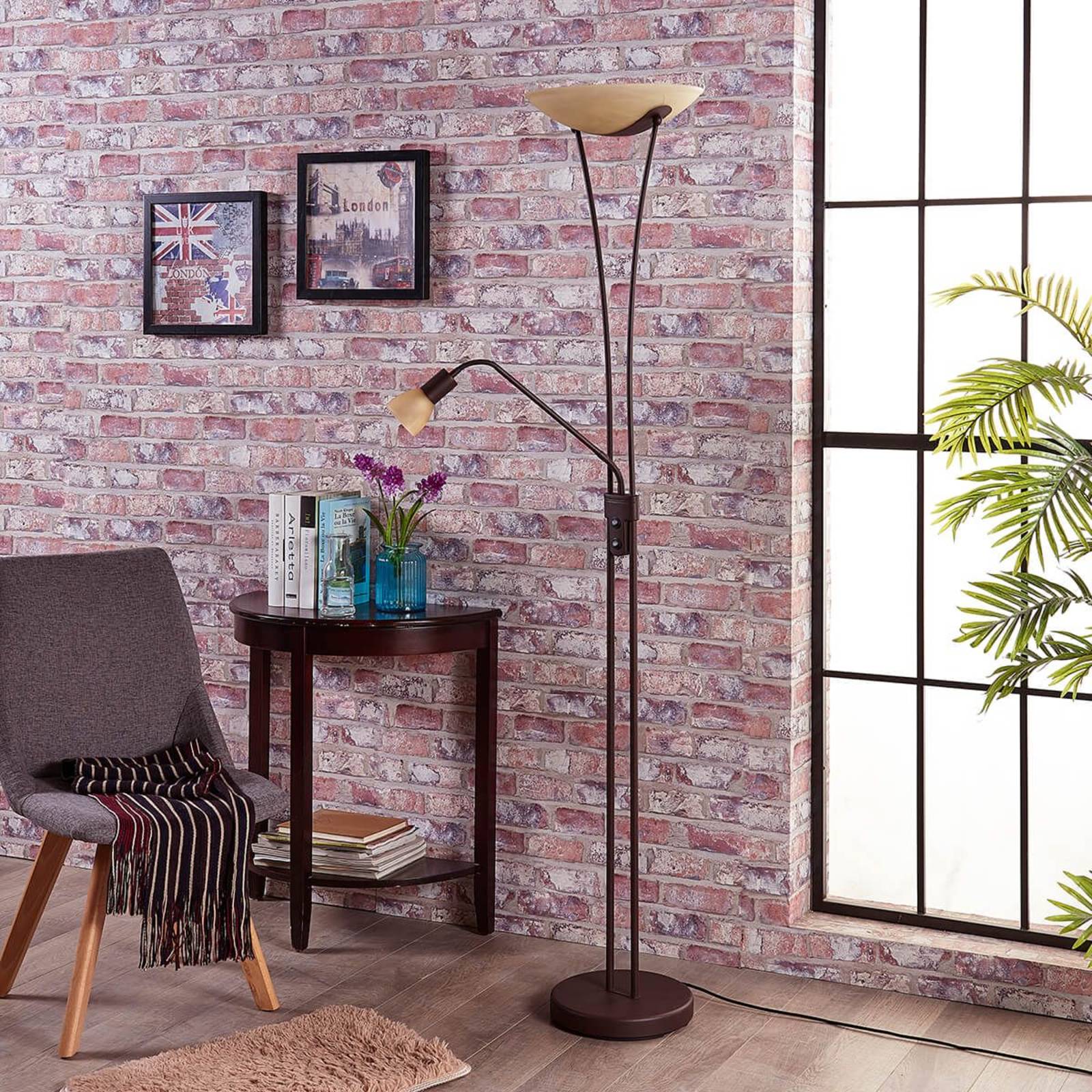 Lindby Stehlampe Felicia, rostfarben, 180 cm, E27, Leselicht Lindby Stehlampe Felicia, rostfarben, 180 cm, E27, Leselicht von LINDBY