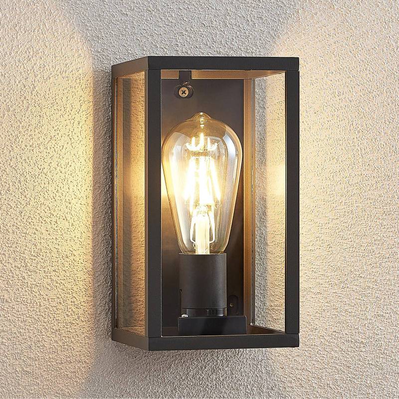 Lindby Außenwandlampe Filimon, anthrazit, 22 cm, IP44, E27 von LINDBY
