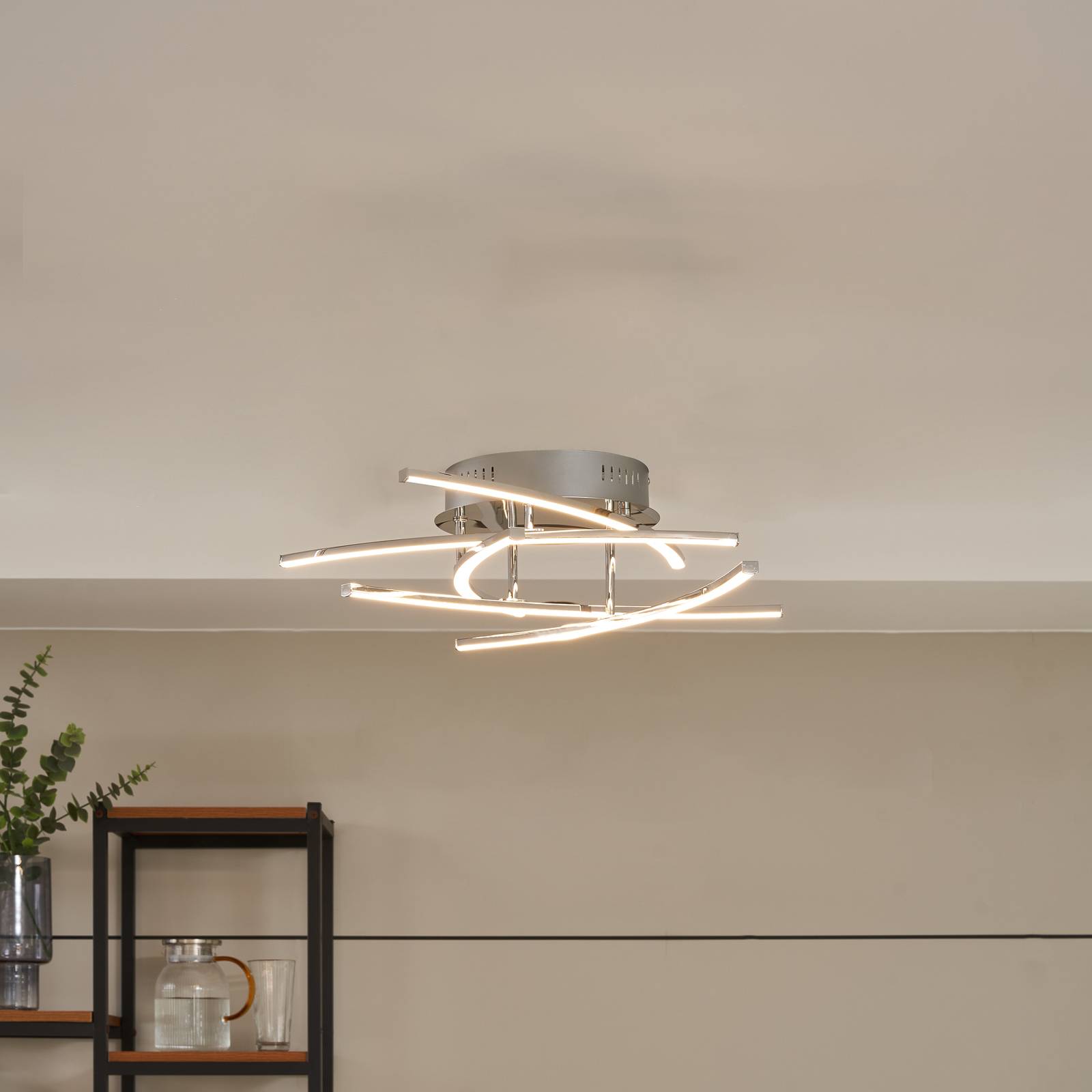 Lindby Flakira LED-Deckenlampe, 5-fl. chrom Lindby Flakira LED-Deckenlampe, 5-fl. chrom von LINDBY