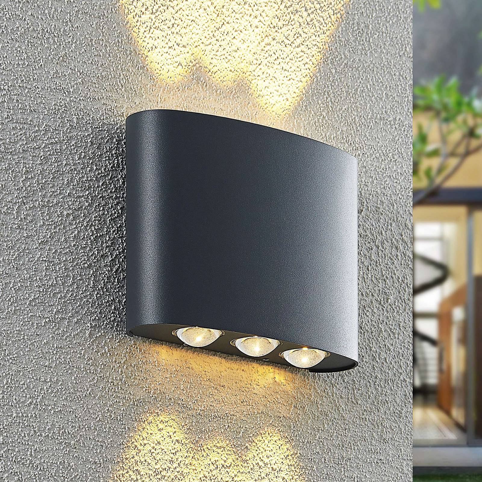 Lindby Gatlin LED-Außenwandleuchte, 16 cm von LINDBY