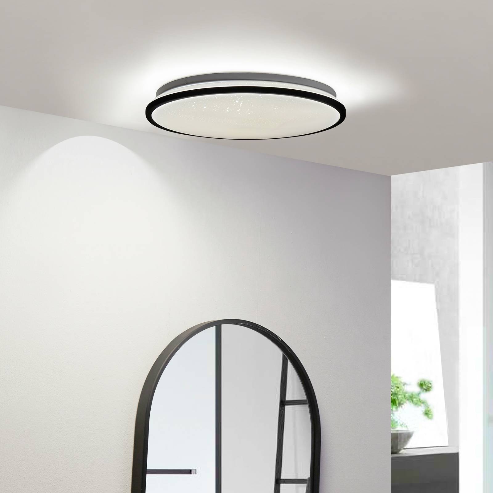 Lindby LED-Deckenleuchte Glane, Ø 38 cm, schwarz/weiß, IP44 Lindby LED-Deckenleuchte Glane, Ø 38 cm, schwarz/weiß, IP44 von LINDBY