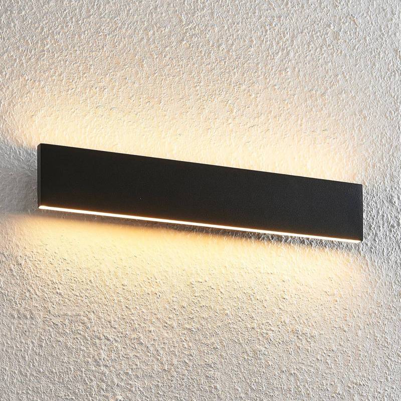 Lindby Ignazia LED-Wandleuchte, 47 cm, schwarz von LINDBY
