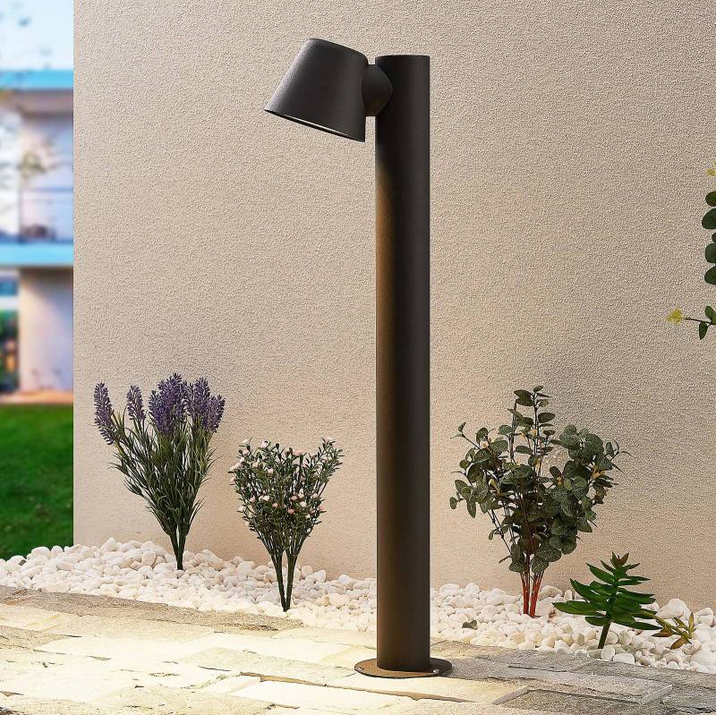 Lindby Pollerleuchte Ileyna, anthrazit, Metall, 70cm von LINDBY