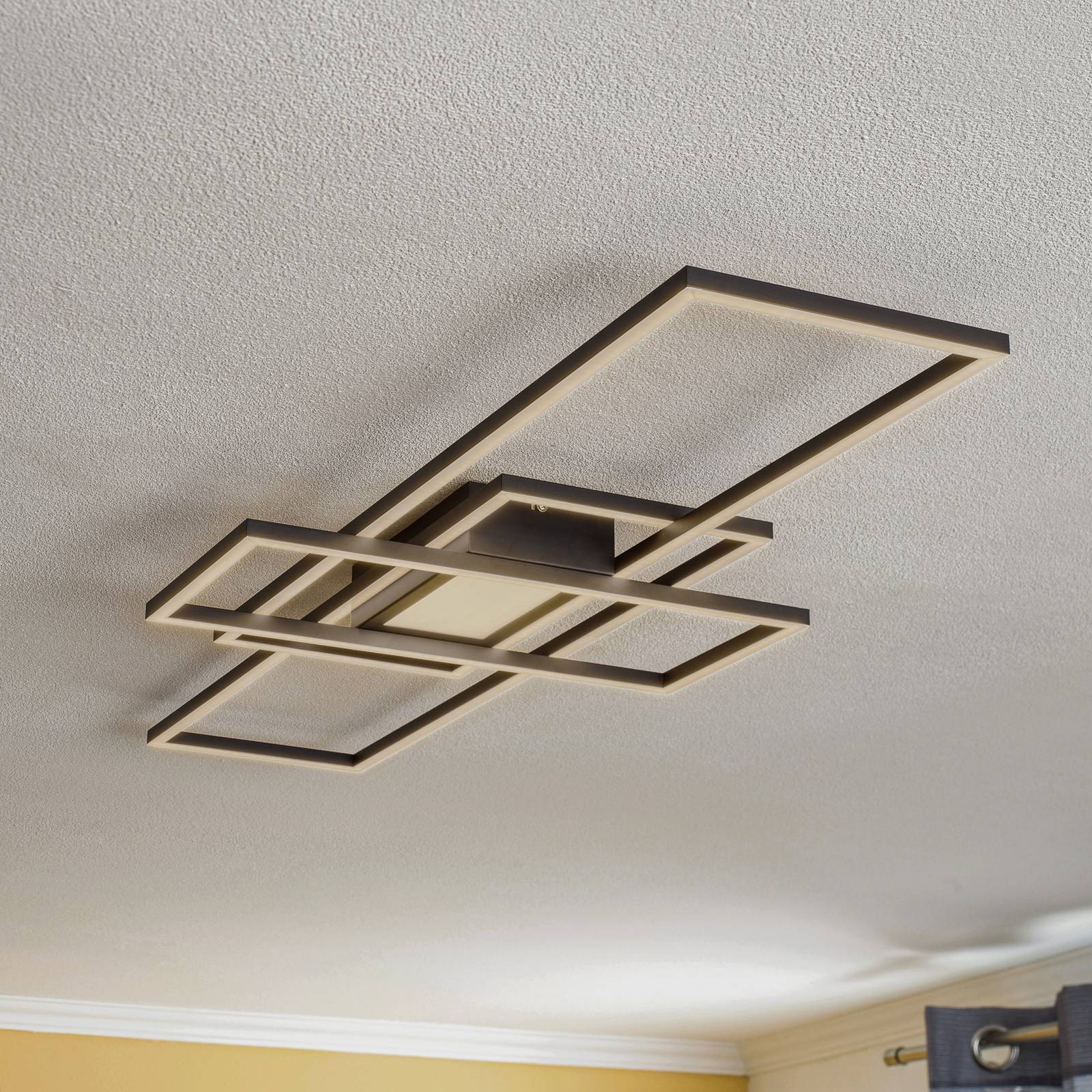 Lindby Ismera LED-Deckenlampe 3 Rahmen, anthrazit Lindby Ismera LED-Deckenlampe 3 Rahmen, anthrazit von LINDBY