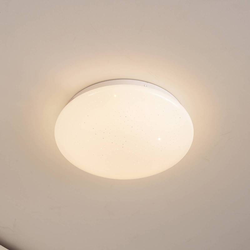 Lindby LED-Deckenleuchte Janosch, weiß, Ø28cm, Fernbedienung von LINDBY