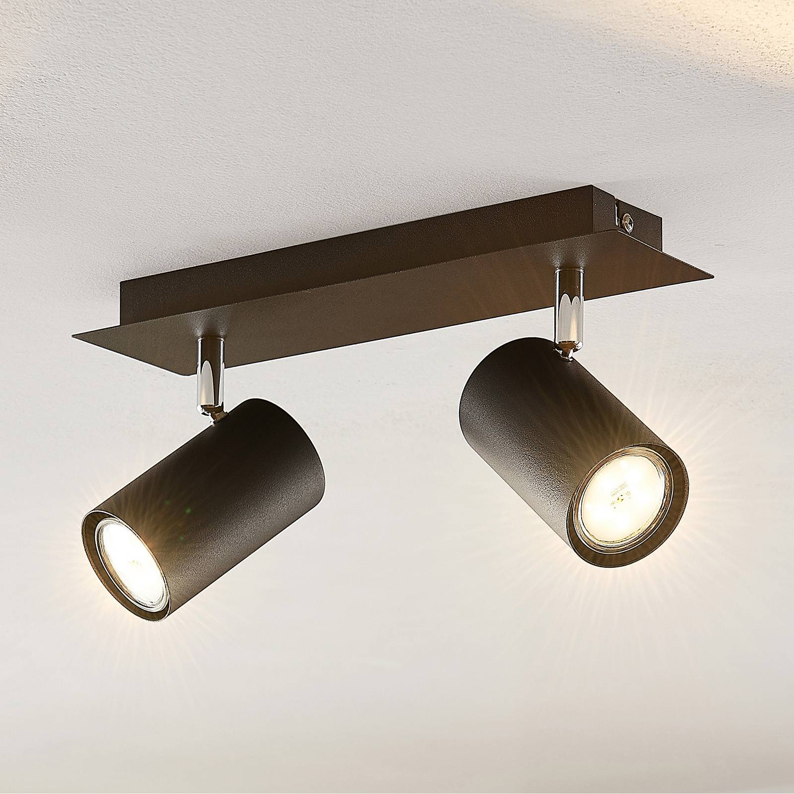 Lindby Deckenstrahler Joffrey, 31 cm, 2-flg., schwarz, GU10 Lindby Deckenstrahler Joffrey, 31 cm, 2-flg., schwarz, GU10 von LINDBY