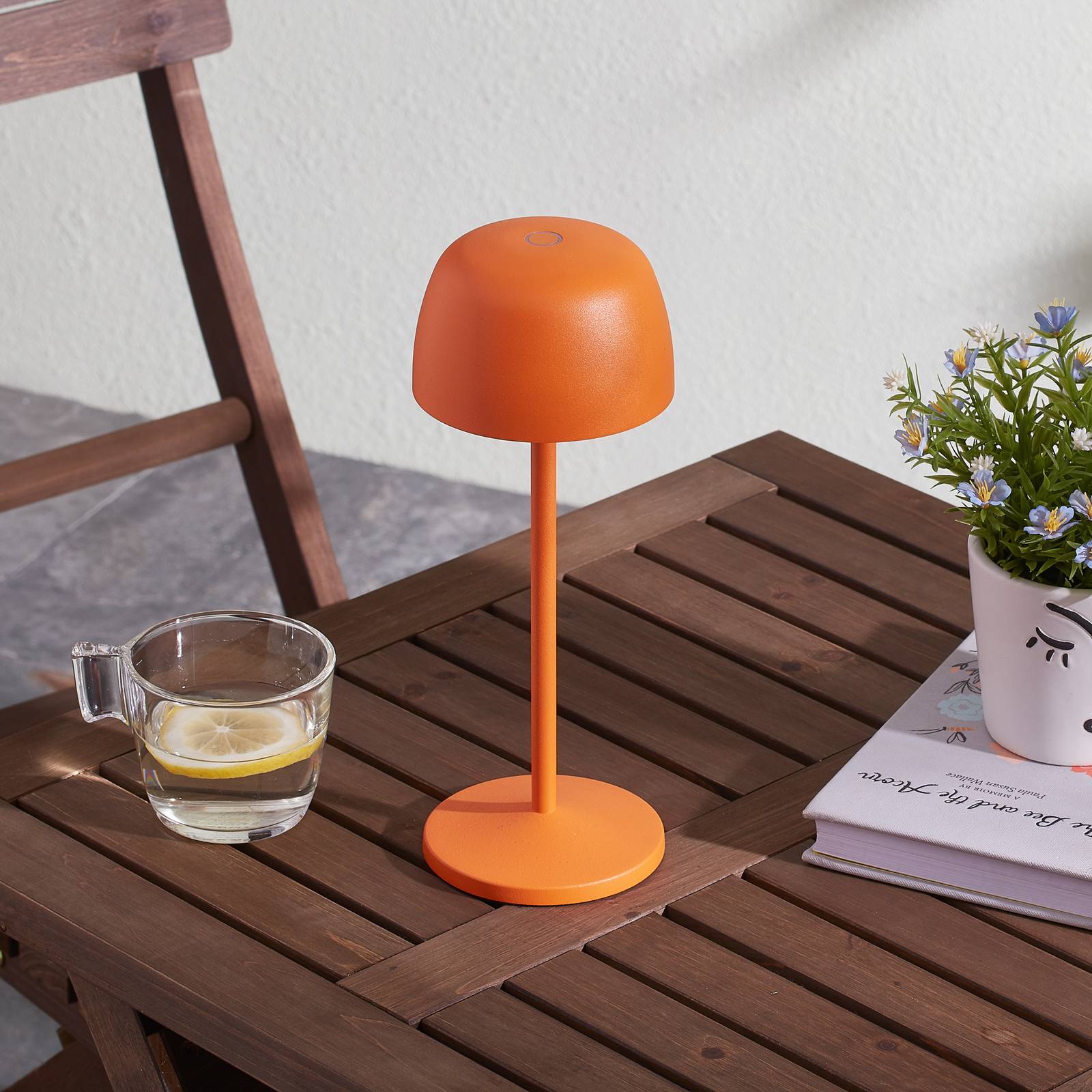 Lindby LED-Akku-Tischleuchte Arietty, orange von LINDBY