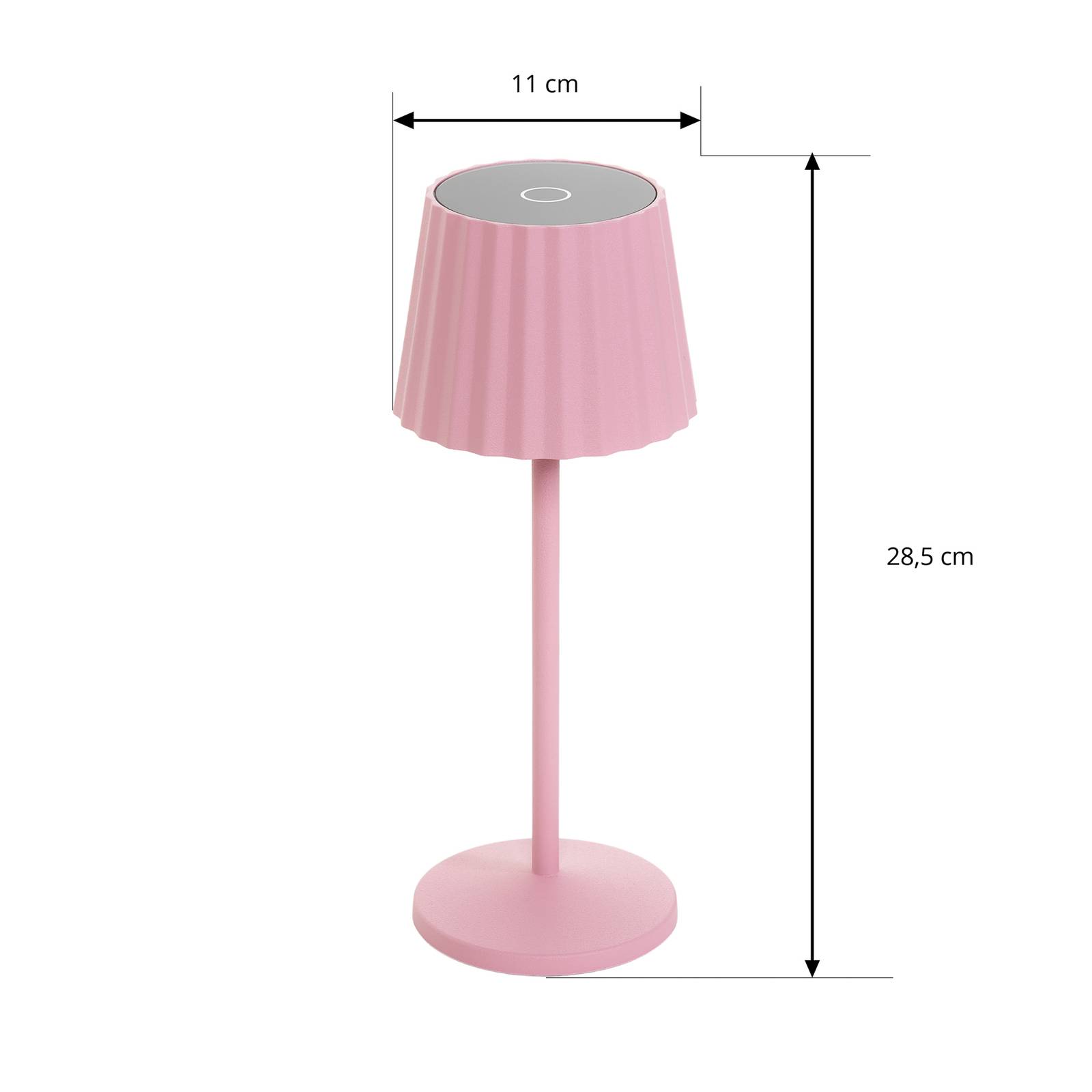 Lindby LED-Akku-Tischleuchte Esali, pink, 2er-Set von LINDBY