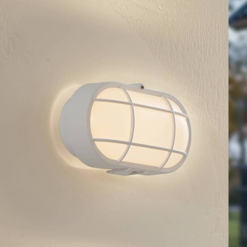 Lindby LED-Außenwandleuchte Alisha, weiß, Kunststoff, IP54 von LINDBY