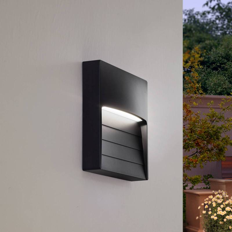 Lindby LED-Außenwandleuchte Elissa, schwarz, Kunststoff, CCT von LINDBY