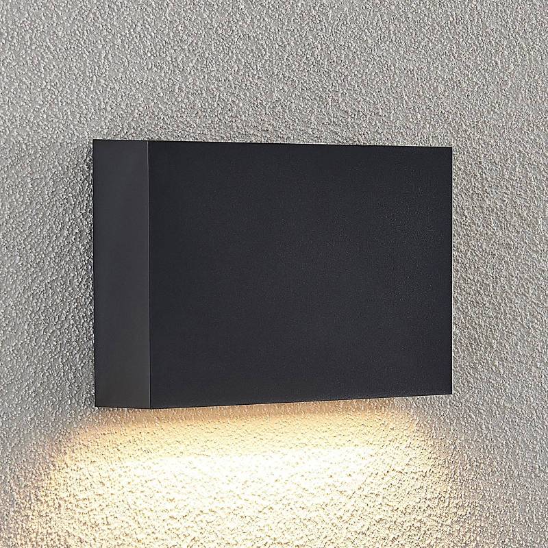 Lindby LED-Außenwandleuchte Jarte, 20 cm, down, grau, IP65 von LINDBY