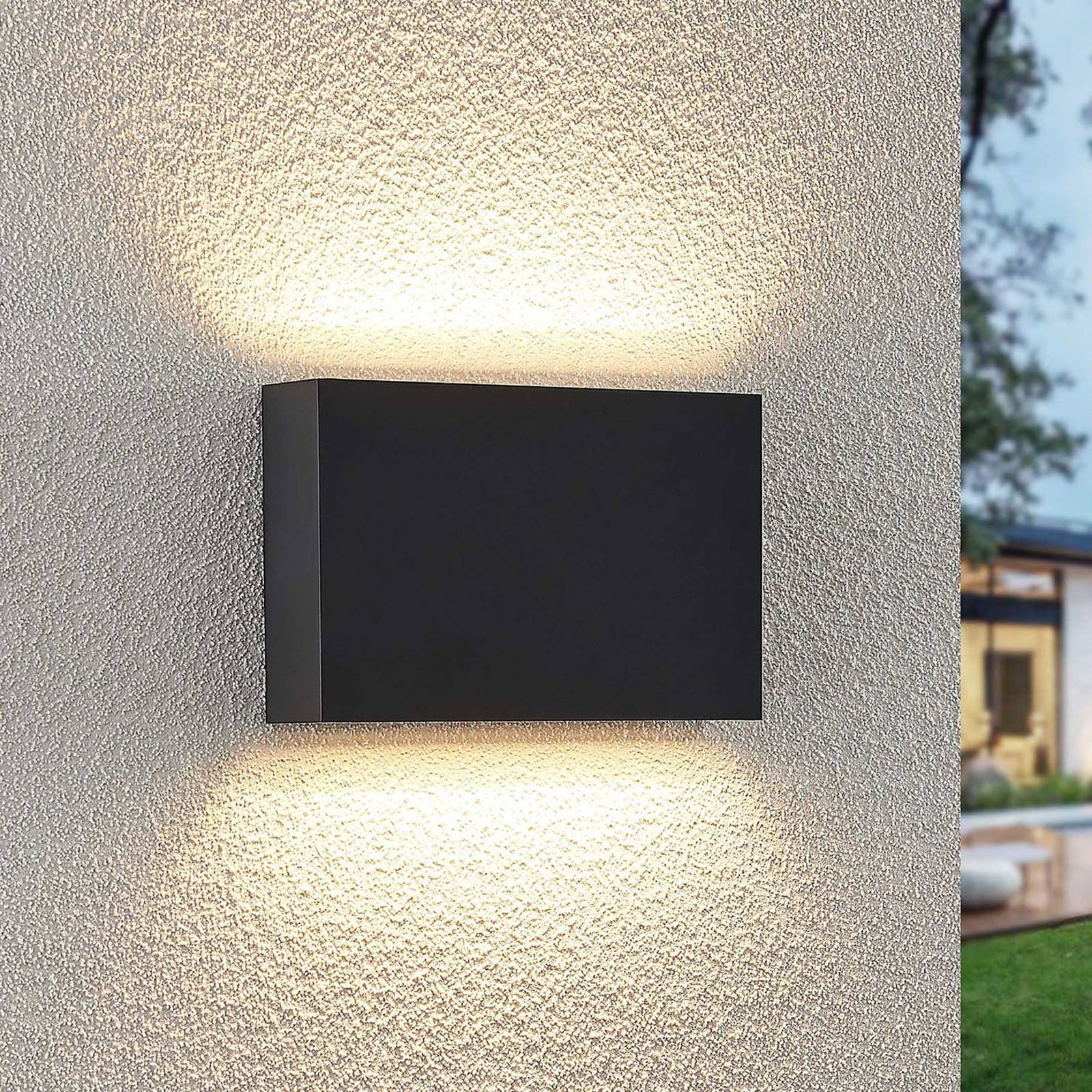 Lindby LED-Außenwandleuchte Jarte, 20cm, up/down, grau, IP65 Lindby LED-Außenwandleuchte Jarte, 20cm, up/down, grau, IP65 von LINDBY