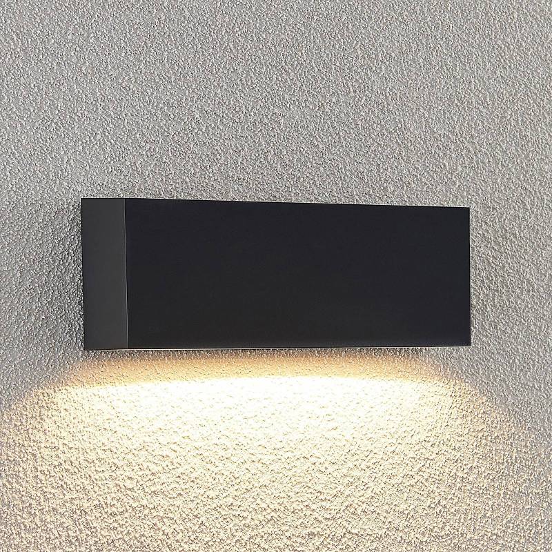 Lindby LED-Außenwandleuchte Jarte, 24 cm, down, grau, IP65 von LINDBY