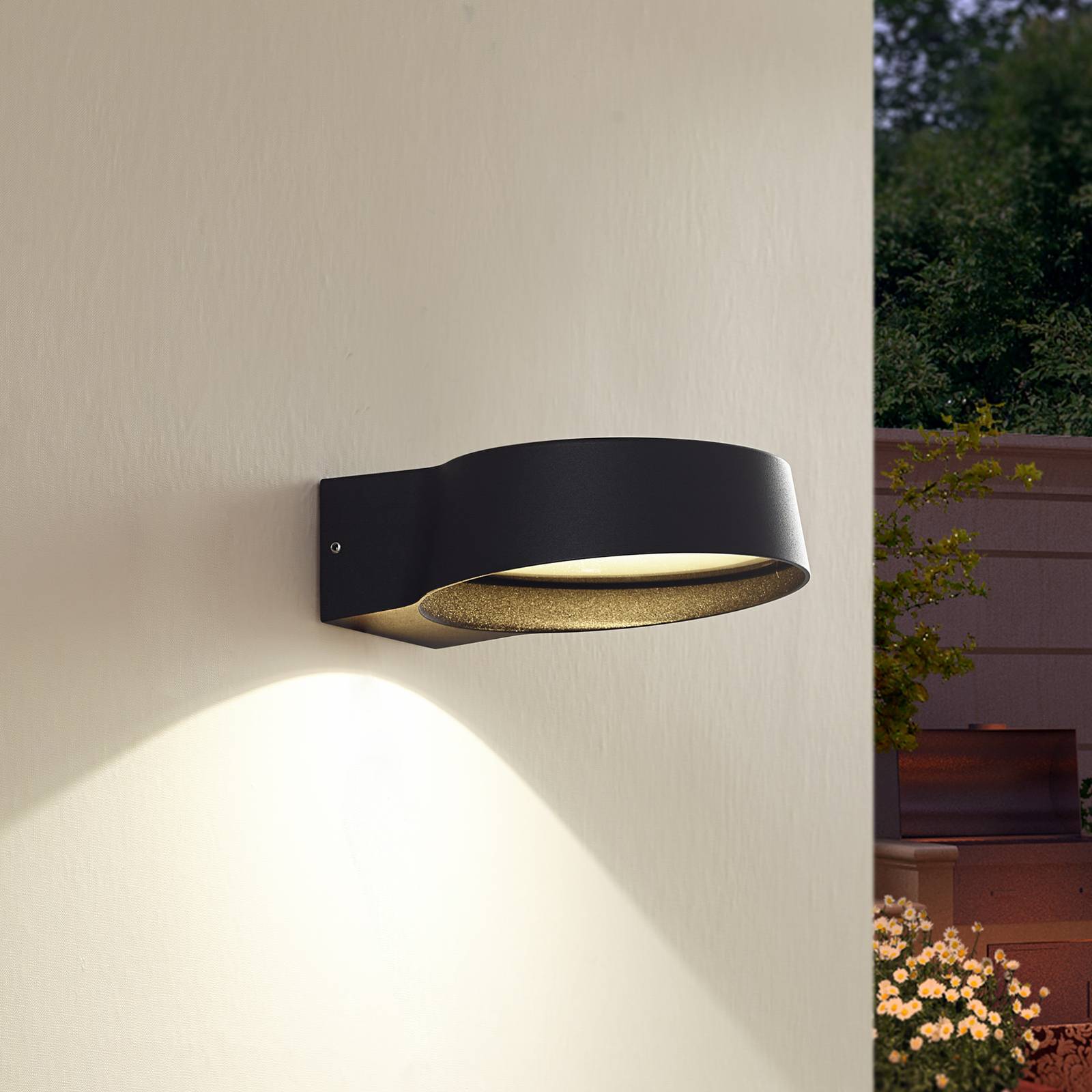 Lindby LED-Außenwandleuchte Jesiba, anthrazit, Alu, Ø 16cm Lindby LED-Außenwandleuchte Jesiba, anthrazit, Alu, Ø 16cm von LINDBY