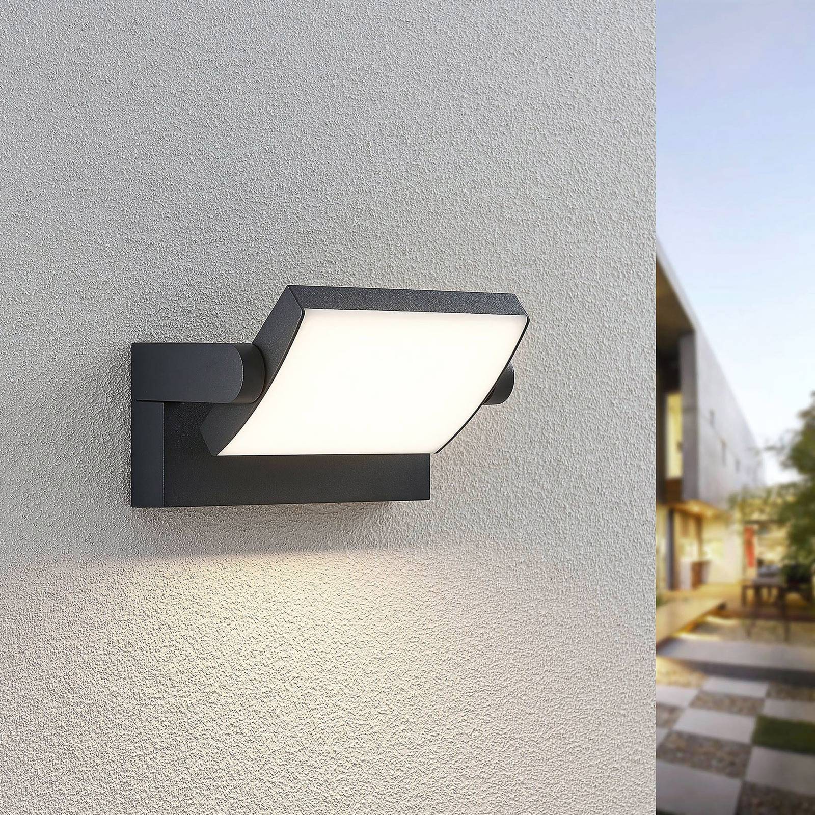 Lindby LED-Außenwandleuchte Sherin, 2er-Set, drehbar Lindby LED-Außenwandleuchte Sherin, 2er-Set, drehbar von LINDBY