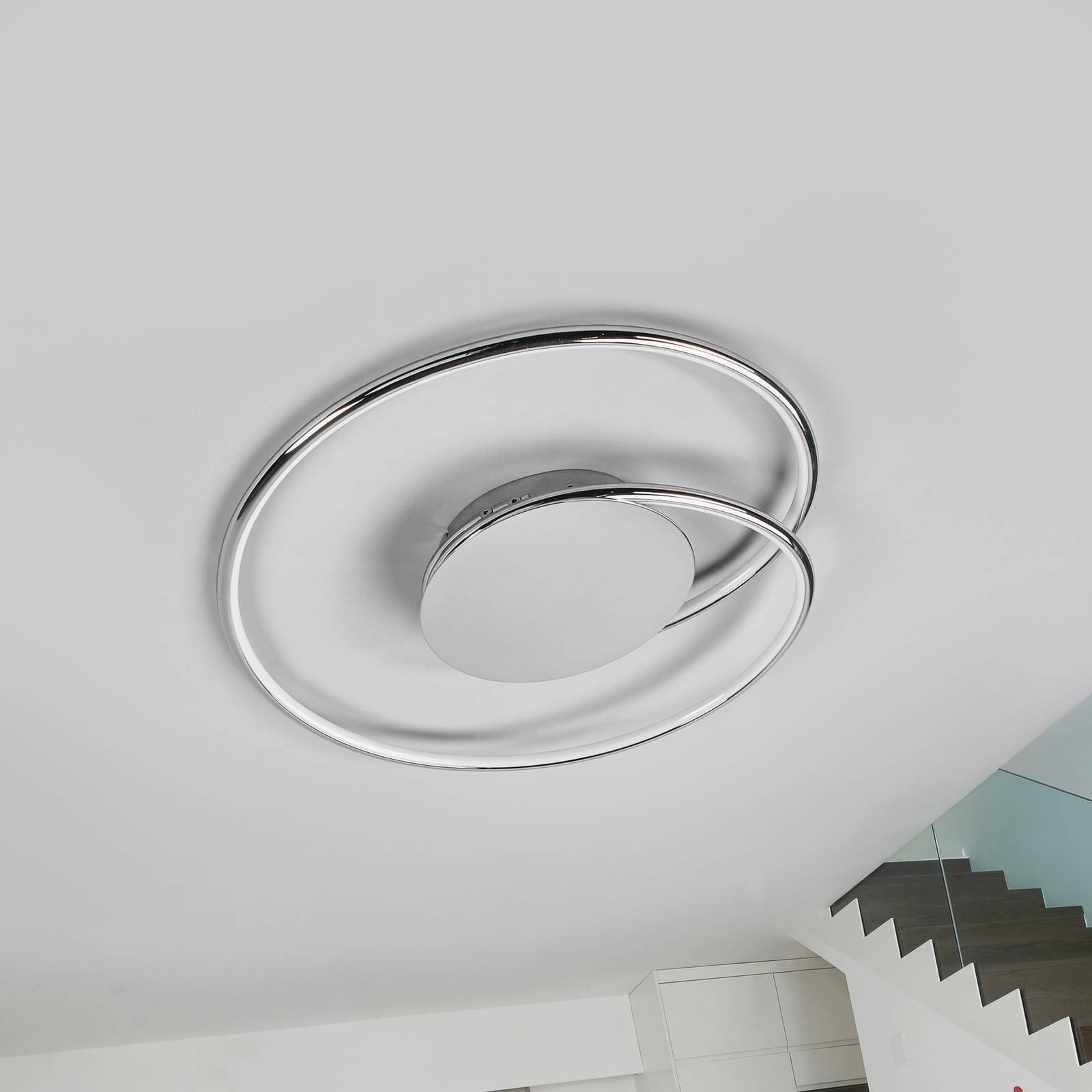 Lindby LED-Deckenlampe Joline, 2er-Set, Ø 46 cm, chromfarben Lindby LED-Deckenlampe Joline, 2er-Set, Ø 46 cm, chromfarben von LINDBY