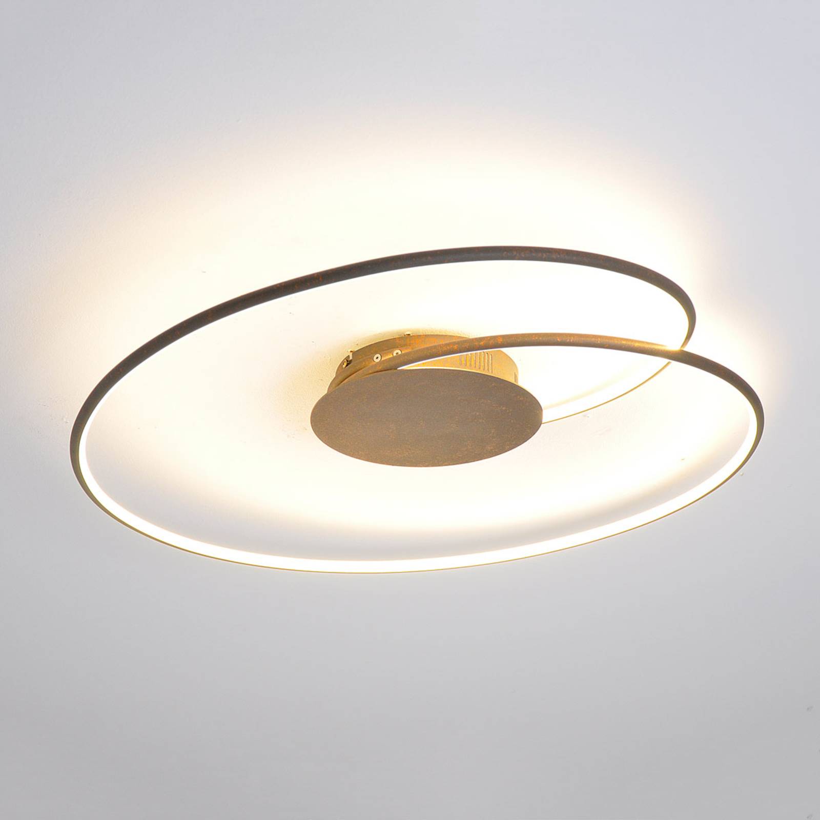 Lindby LED-Deckenlampe Joline, Ø 74 cm, rostbraun, Metall Lindby LED-Deckenlampe Joline, Ø 74 cm, rostbraun, Metall von LINDBY