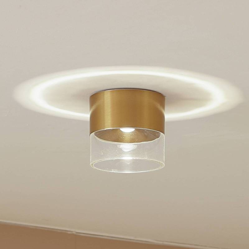 Lindby LED-Deckenleuchte Dalila, gold, Ø 10 cm, Aluminium von LINDBY