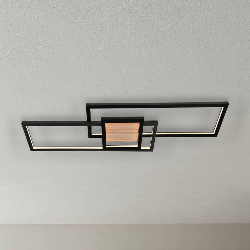 Lindby LED-Deckenleuchte Emiljan, schwarz, Metall, dimmbar von LINDBY