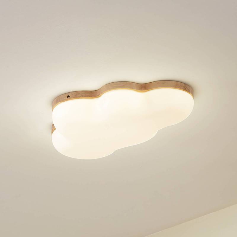 Lindby LED-Deckenleuchte Pilvi, Kunststoff, Wolke, 50 cm von LINDBY
