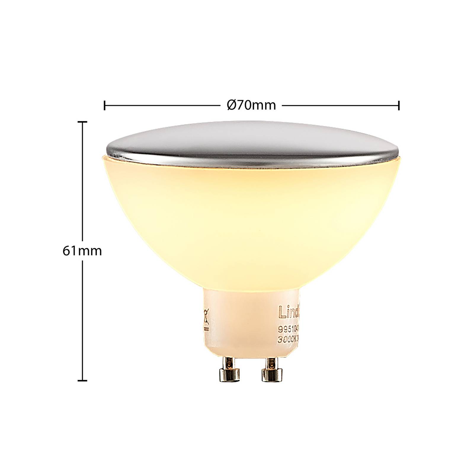Lindby LED-Kopfspiegellampe GU10 5W CCT chrom von LINDBY