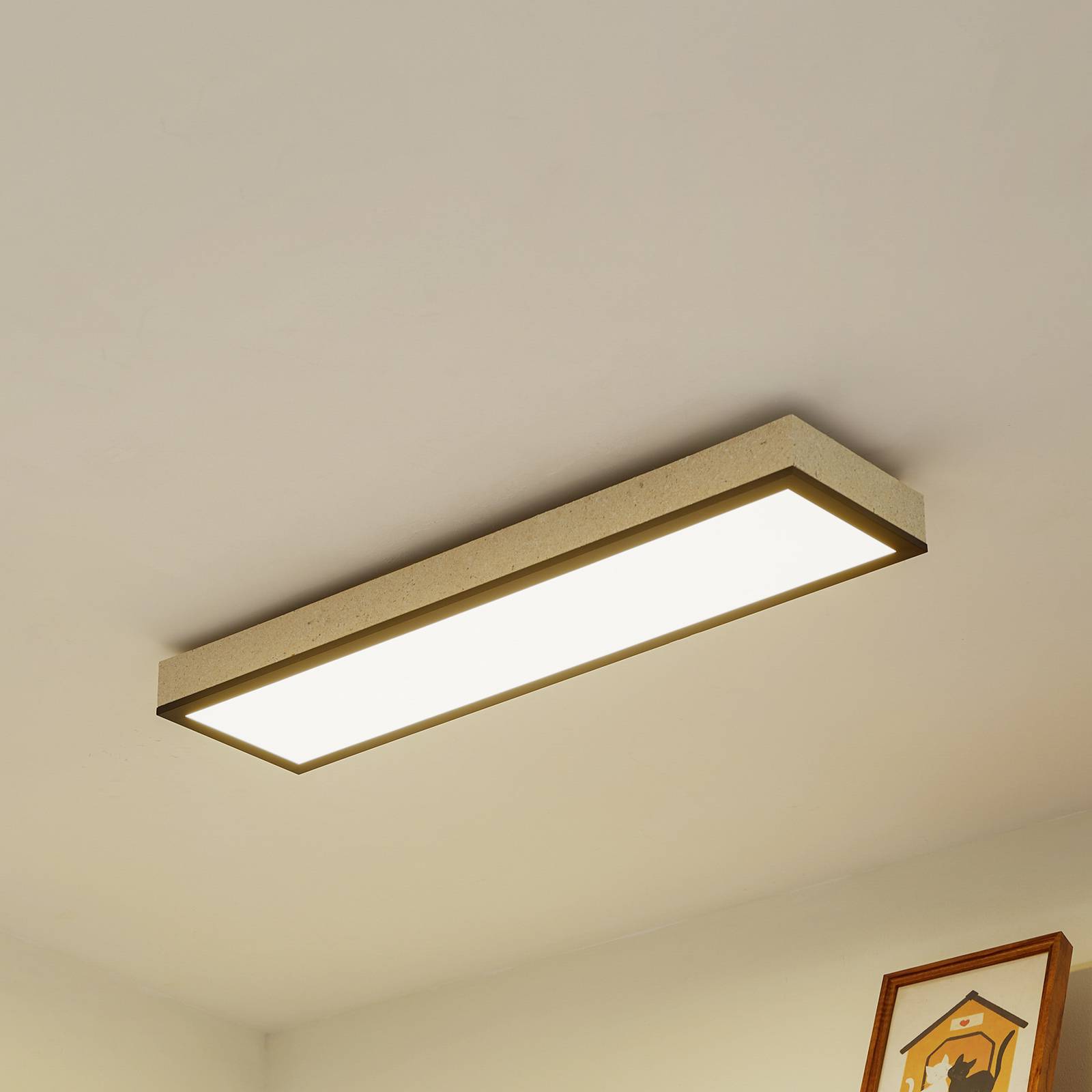 Lindby LED-Deckenlampe Laviona, CCT, dimmbar, Beton, 80 cm Lindby LED-Deckenlampe Laviona, CCT, dimmbar, Beton, 80 cm von LINDBY