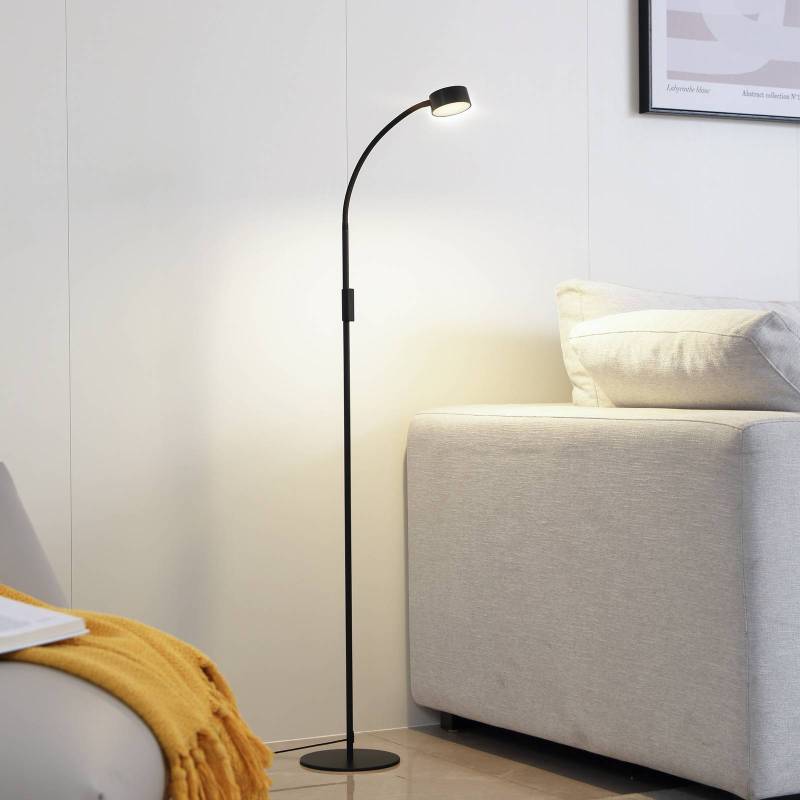 Lindby LED-Stehleuchte Maori, 140 cm, schwarz, CCT, dimmbar von LINDBY