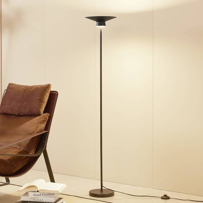 Lindby LED-Stehleuchte Norvind, schwarz, Metall, 1-flammig von LINDBY