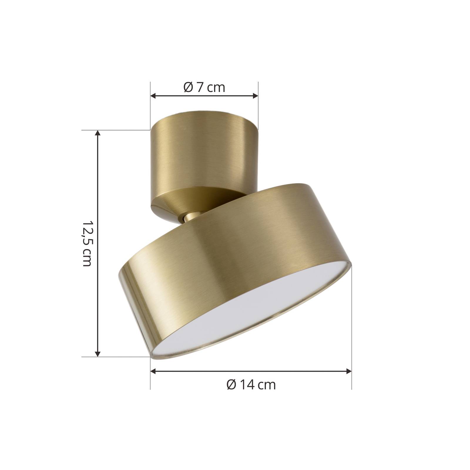 Lindby LED-Strahler Nivoria, , gold, 2er-Set, schwenkbar von LINDBY