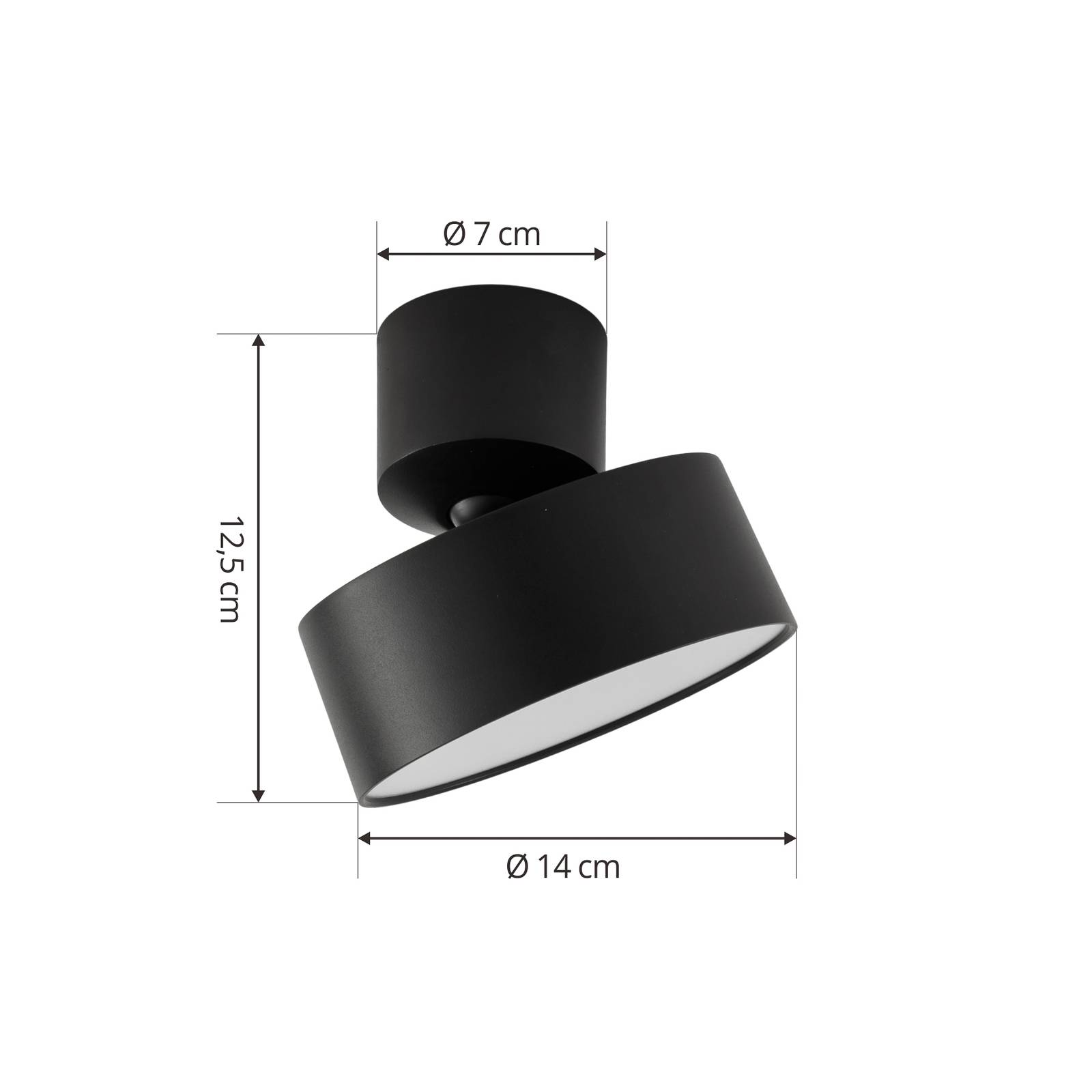 Lindby LED-Strahler Nivoria, schwarz, 2er-Set, schwenkbar von LINDBY