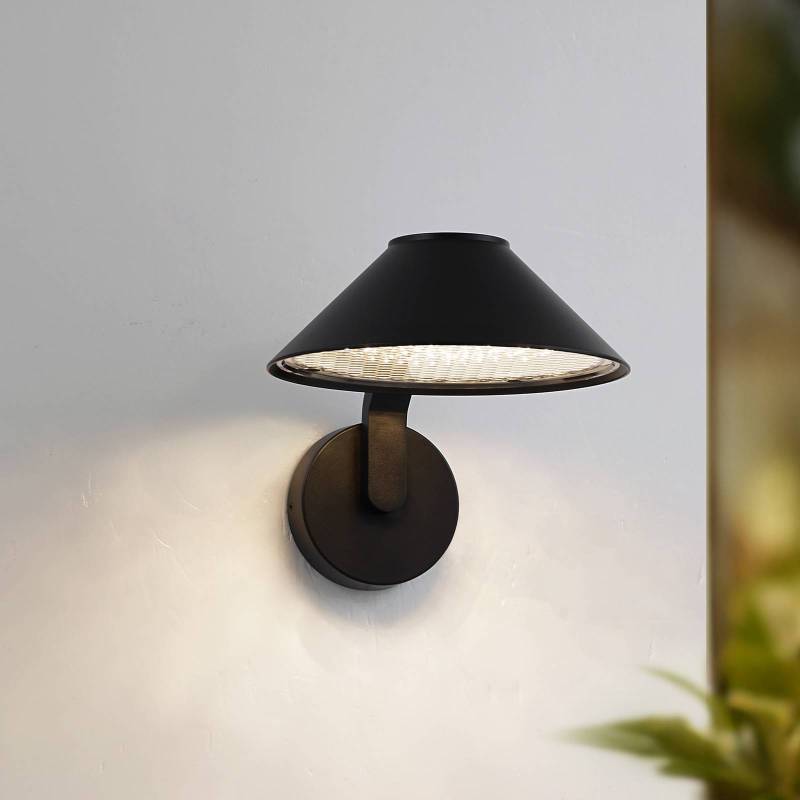 Lindby LED-Wandlampe Capelo, schwarz, Metall, Ø20cm von LINDBY