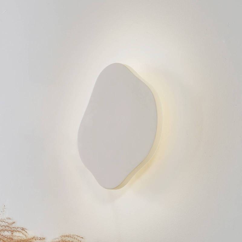 Lindby LED-Wandleuchte Nielson, beige, Gips, 30 cm hoch von LINDBY