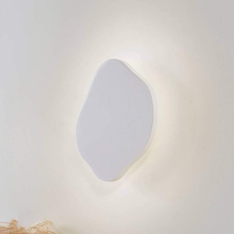 Lindby LED-Wandleuchte Nielson, weiß, Gips, 30 x 30 cm von LINDBY