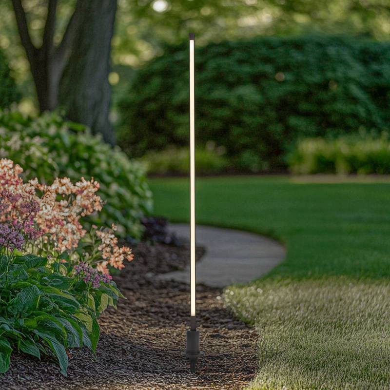 Lindby LED-Wegeleuchte Neano, 120 cm, schwarz, Metall, IP65 von LINDBY