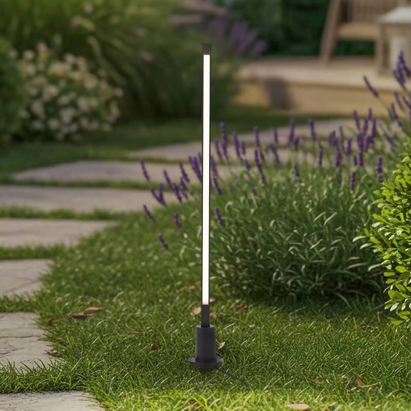 Lindby LED-Wegeleuchte Neano, 80 cm, schwarz, Metall, IP65 von LINDBY